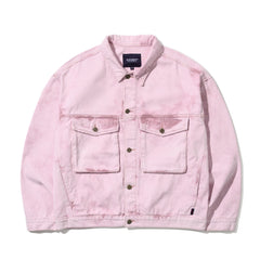 Big Cargo Loosefit Denim Jacket Pigment Pink