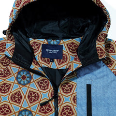 Ethnic Hooded Jacket Beige Sky