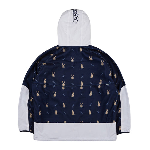Royal Fleece Hooded Jacket Mini Bear Rabbit Navy