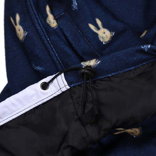 Royal Fleece Hooded Jacket Mini Bear Rabbit Navy