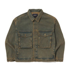 Big Cargo Loosefit Denim Jacket Brown