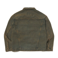 Big Cargo Loosefit Denim Jacket Brown
