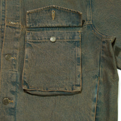Big Cargo Loosefit Denim Jacket Brown