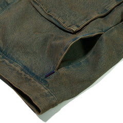 Big Cargo Loosefit Denim Jacket Brown