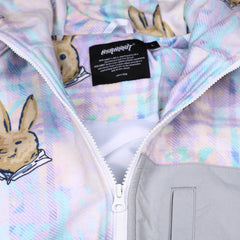 Royal Fleece Hooded Jacket Bear Rabbit Pastel Check