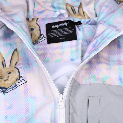 Royal Fleece Hooded Jacket Bear Rabbit Pastel Check