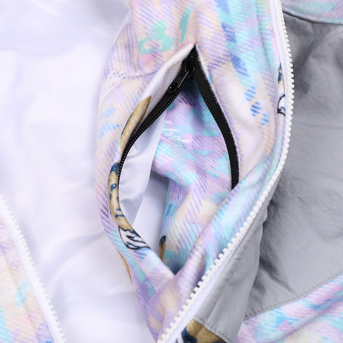 Royal Fleece Hooded Jacket Bear Rabbit Pastel Check