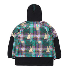 Royal Fleece Hooded Jacket Bear Rabbit Dark Check