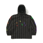Rainbow Tr Stripe Hooded Jacket Black