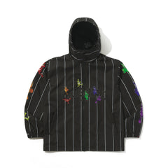 Rainbow Tr Stripe Hooded Jacket Black