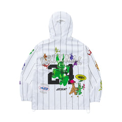 Rainbow Tr Stripe Hooded Jacket White