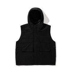 Big Pocket Hooded Vest Black
