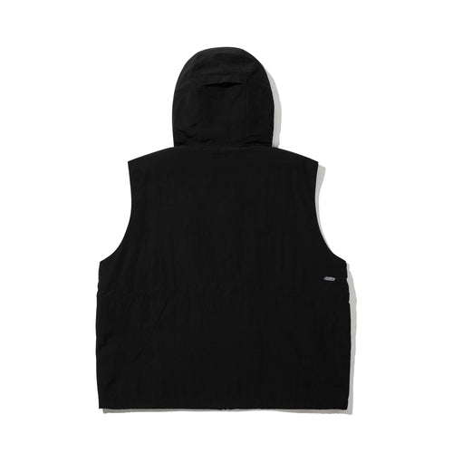 Big Pocket Hooded Vest Black