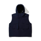 Big Pocket Hooded Vest Navy