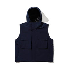 Big Pocket Hooded Vest Navy