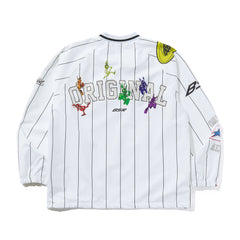 Stripe Sporty Pullover Jacket White