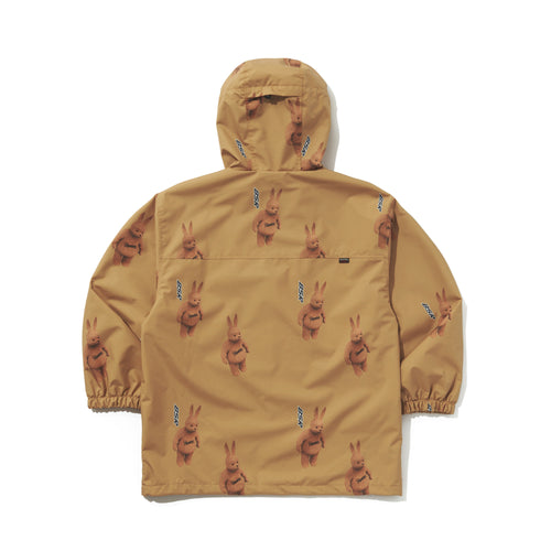 3D Bearrabbit Hooded Anorak Jacket Brown