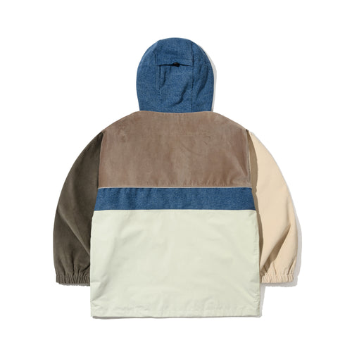 Hf Soft Hooded Anorak Jacket Denim / Khaki