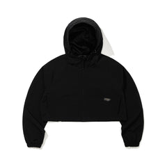 Daily Hooded Crop Jacket Black (For Women)