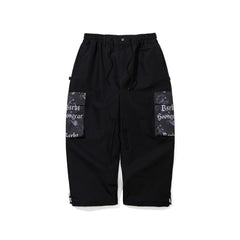Bsrxgoongear Peace Cargo Wide Track Pants Black