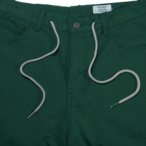 Carpenter Loosefit Cotton Short Pants Deep Green