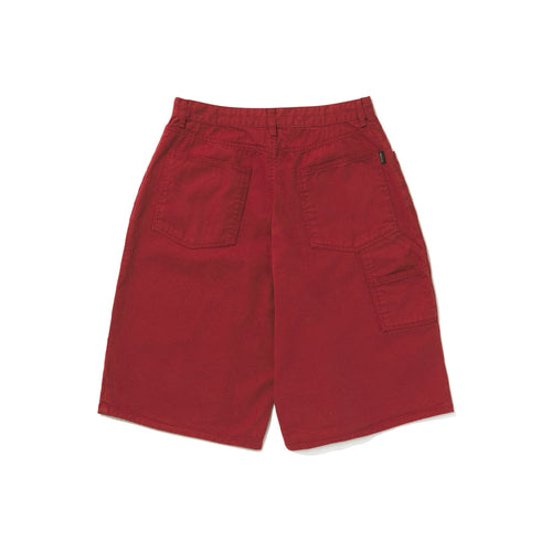 Carpenter Loosefit Cotton Short Pants Burgandy