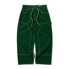 Work Widefit Oxford Pants Green