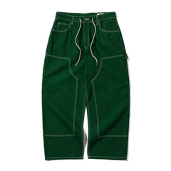 Work Widefit Oxford Pants Green