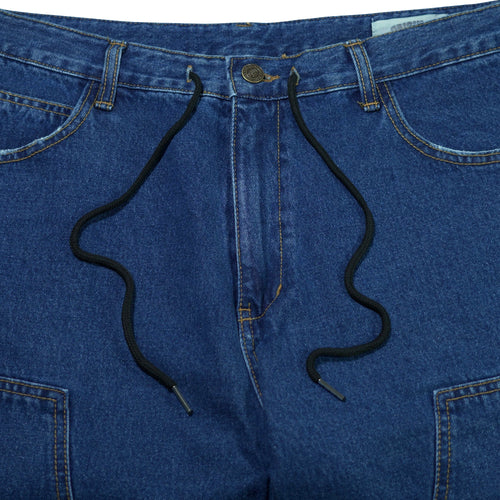 Work Widefit Denim Pants Deep Blue