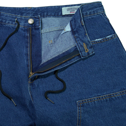 Work Widefit Denim Pants Deep Blue