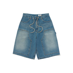 Work Loosefit Denim Short Pants Blue