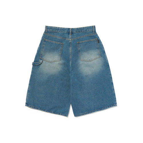 Work Loosefit Denim Short Pants Blue