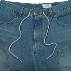 Work Loosefit Denim Short Pants Blue