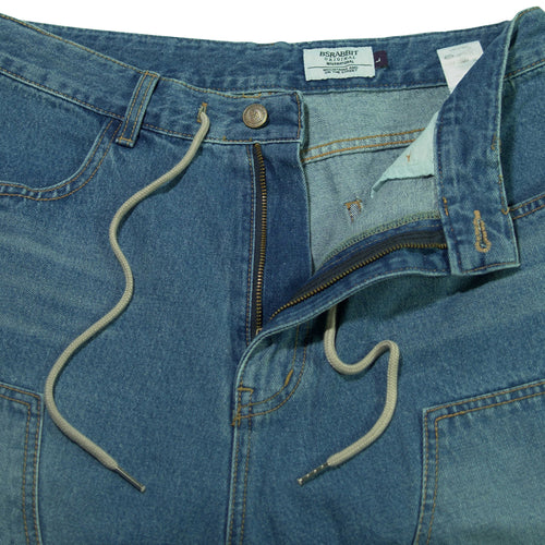 Work Loosefit Denim Short Pants Blue