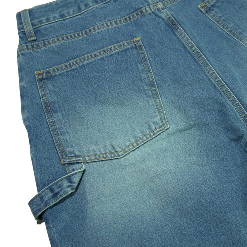 Work Loosefit Denim Short Pants Blue