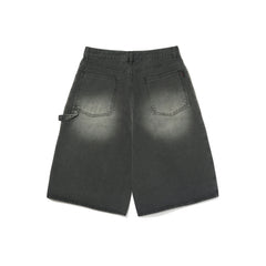 Work Loosefit Denim Short Pants Black