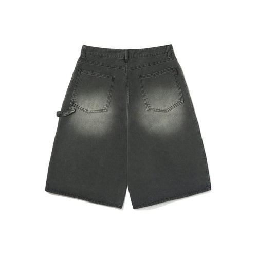Work Loosefit Denim Short Pants Black