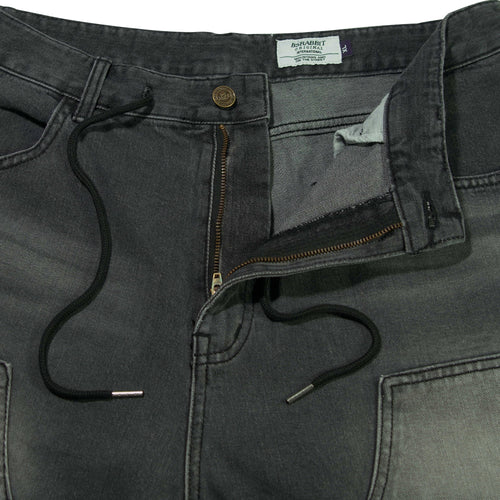 Work Loosefit Denim Short Pants Black