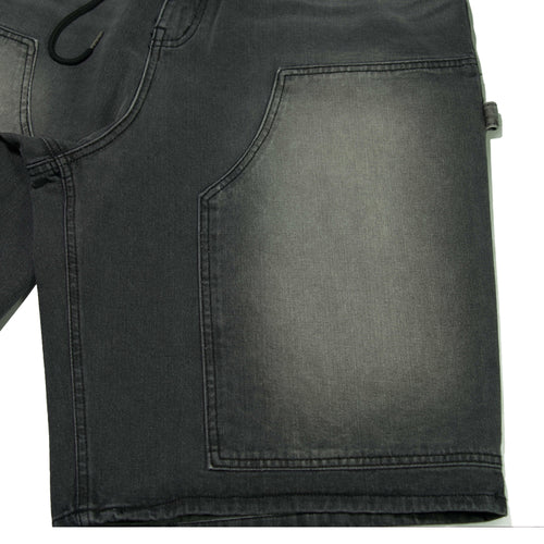 Work Loosefit Denim Short Pants Black