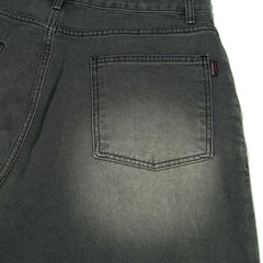 Work Loosefit Denim Short Pants Black