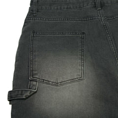 Work Loosefit Denim Short Pants Black