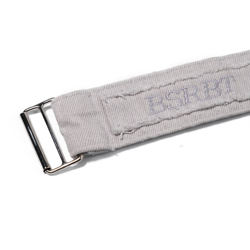 Raw Edge Snap Belt White