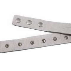 Raw Edge Snap Belt White