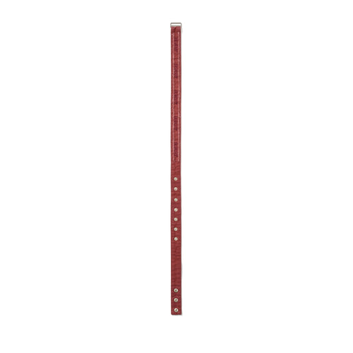 Raw Edge Snap Belt Plum