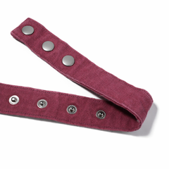 Raw Edge Snap Belt Plum