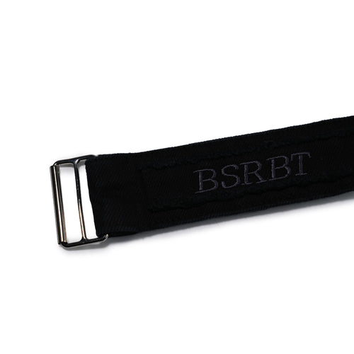 Raw Edge Snap Belt Black