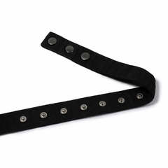 Raw Edge Snap Belt Black