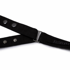 Raw Edge Snap Belt Black