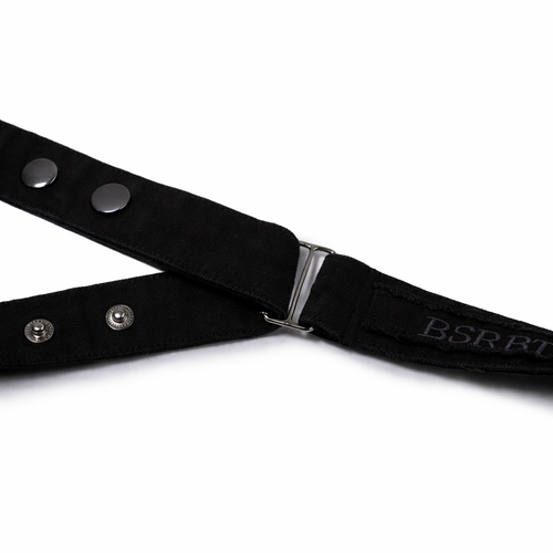 Raw Edge Snap Belt Black