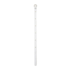 Signature Rivet Leather Belt White